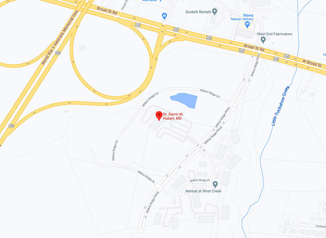 Our Richmond location: 1630 Wilkes Ridge Parkway, Suite 201, Richmond, VA 23233