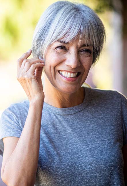 Older woman smiling